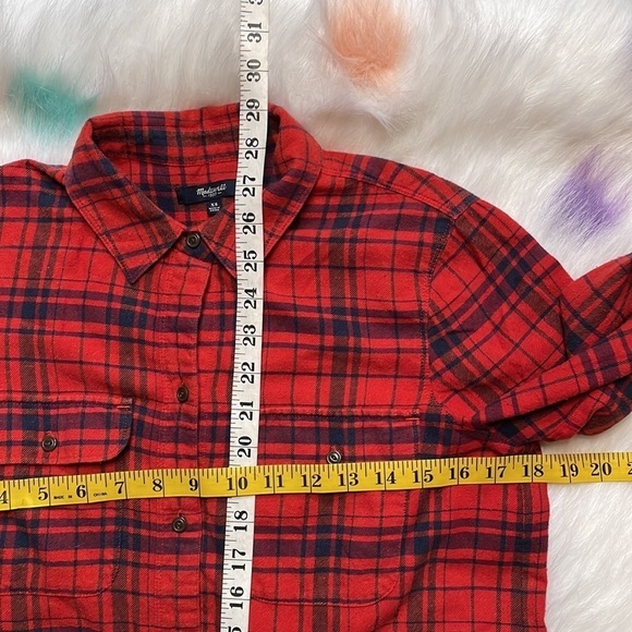 MADEWELL XS Black and Red Button Down Flannel - Picture 6 of 6